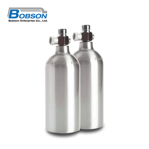 Tanque cilíndrico de CO2 de aluminio de 670ml y 1800 PSI con válvula de encendido y apagado para uso de bebidas y uso de dispensación de cerveza fría - Product Image 3