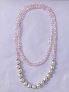 Elegant Glass <b>Bead</b> Necklace with Pearl Accents Handmade Fashion Jewelry for Party Casual and Ethnic Wear - Product Image 4