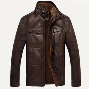 Veste en cuir de qualité supérieure pour homme, style premium, en cuir de vache 100% original avec doublure en fourrure - Product Image 6