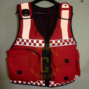 เสื้อกั๊กนิรภัยสะท้อนแสงสีดำ เสื้อกั๊กยามรักษาความปลอดภัย ชุดยูนิฟอร์มพาราเมดิค ชุดทำงานทางการแพทย์ เสื้อกั๊กยุทธวิธี - Product Image 1