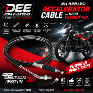 Cable de Acelerador de Alto Rendimiento para Motocicleta Hero Passion Pro |   Cable de Acelerador Interno de Acero Resistente |   Repuesto de Calidad OEM - Product Image 3