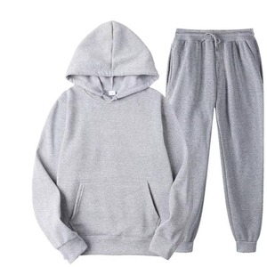 High Quality Customized 2 Piece Winter <b>Thermal</b> Breathable Plus Size Men's <b>Tracksuit</b> Set Printed Casual Hoodie and Sweatpants - Product Image 2