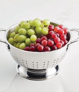 Multipurpose Kitchen Stainless Steel <b>Colander</b> For Fruits Vegetables Noodles Rice Beans And Cooking Preparation - Product Image 2