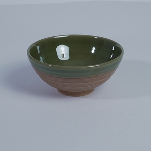 Japanese Style Handmade CELADON Green Brown Ceramic <b>Small</b> Bowl for Restaurant Ramen Rice Soup Noodle HORECA Tableware - Product Image 3