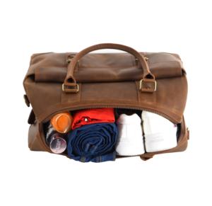 Bolso de Cuero Personalizado Estilo Vintage Crazy Horse, Acabado Marrón Crazy Horse, Tamaño Personalizado, Marca Privada, Fabricante Mayorista OEM/ODM - Product Image 6