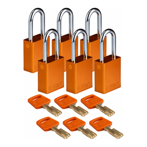 Candados de Bloqueo de Aluminio Brady SafeKey para Seguridad Industrial LOTO - Product Image 1
