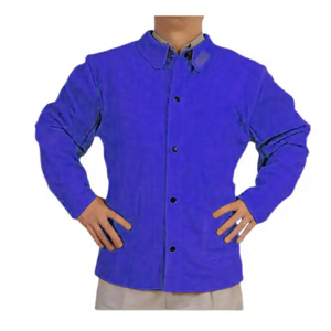 High Quality Cowhide Split Leather Welding <b>Jacket</b> Abrasion Heat and <b>Spark</b> Resistant Construction Safety Welders <b>Jacket</b> - Product Image 2