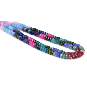 Perles de quartz multicolores bleues, forme ronde, 7-8 mm, perles de pierres précieuses de quartz multicolores lisses, pour la création de bijoux. - Product Image 4