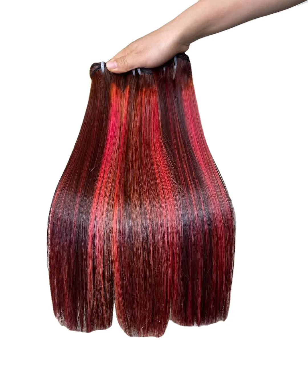 Factory Double Drawn Clip-ins Extension 100% Natural Virgin Raw Human Hair Clip in Hair Extention