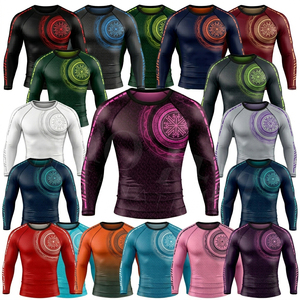 Camiseta de Compresión de Manga Larga y Corta, Protección UV, Material Personalizado, para Fitness, Surf, Cómoda - Product Image 1