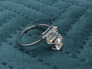 Magnificent 2.00 CT Emerald Cut Lab-Grown Diamond Certified Prong <b>Set</b> <b>Wedding</b> <b>Ring</b> in 14k White Gold <b>for</b> <b>Women</b> - Product Image 5