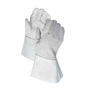 Guantes de Soldadura TIG de Cuero Flor y Piel Serraje con Forro de Tela Polar Gruesa, Resistentes para Bomberos, Construcción y Barbacoa - Product Image 6