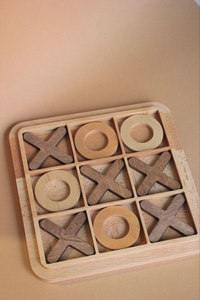 Jeu de stratégie Tic Tac Toe en bois classique moderne, plateau de jeu éducatif pour la famille, jouet de puzzle de table - Product Image 5