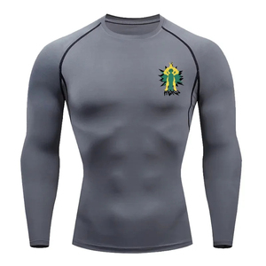 All Might Graphic <b>Compression</b> <b>Shirts</b> <b>Men</b> Gym Workout Running Tshirt Summer Athletic Quick Dry Stay Safe Under the Sun UV Rays - Product Image 3