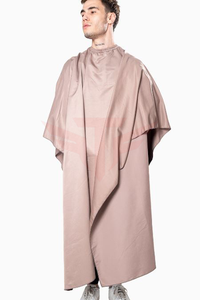 Cape de coiffure imperméable anti-adhésive beige surdimensionnée pour salon de coiffure et barbier - Product Image 2