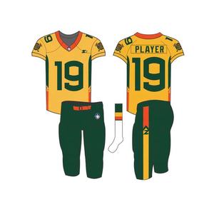 Meilleur prix – Maillot de football américain PIHA SPORTS pour équipe, ensemble vierge par sublimation, respirant, 100 % polyester sergé, logo, col en V, 220 g/m² - Product Image 1