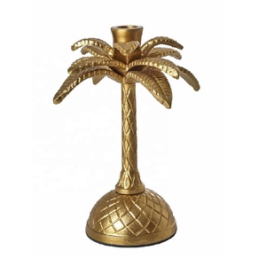 Candelabro Cónico de Aluminio Dorado, Decoración Navideña para Bodas y Hogar, Centro de Mesa - Product Image 3