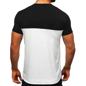 T-shirts noirs personnalisés pour hommes, manches courtes, col rond, 100 % coton, logo frontal, style formel, coupe ample, anti-boulochage, pour l'été - Product Image 5