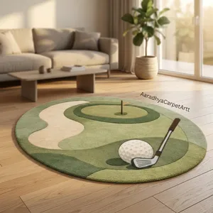 Tapis rectangulaire moderne et original, en peluche tuftée, avec dos antidérapant en caoutchouc, pour salon, motif gris, noir et blanc - Product Image 1