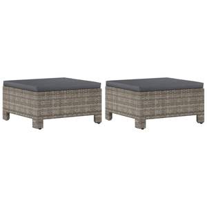 Ensemble de salon de jardin en rotin PE gris avec grandes accoudoirs réglables, mobilier d'extérieur haut de gamme avec sièges confortables - Product Image 6