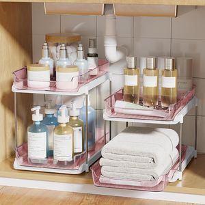Organizzatore a 2 Livelli Multiuso per Bagno e Cucina, Armadietto Estraibile per Medicinali, Organizzatori Impilabili per Dispensa per un'Organizzazione Ottimale - Product Image 6