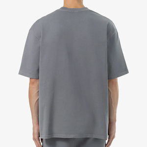 Fabricantes de Camisetas OEM, Camisetas Personalizadas de Manga Corta con Logotipo Frontal 100% Algodón para Hombre, Cuello Redondo, Casuales, Transpirables, de Secado Rápido, para Fitness - Product Image 3