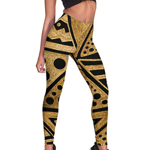 Nouvel Arrivage – Leggings Premium Femme Taille Haute en Soie de Lait Doublement Brossée 230 g/m² Respirants Anti-Bactériens à Motif Ethnique - Product Image 5