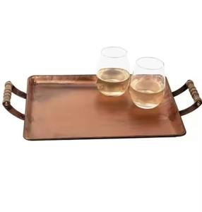Bandeja de Servir de Cobre de Lujo, Plato Multiusos para Servir Aperitivos, Bebidas, Té y Café en la Mesa de la Cocina del Hogar - Product Image 3