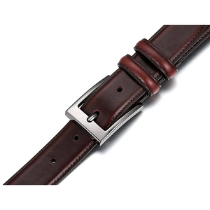 Ceintures en cuir pour hommes, mode décontractée, boucle en alliage réglable, 100% cuir véritable, luxe, service OEM, élégantes, vente en gros - Product Image 6