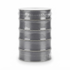 25mm Steel Gray Single Face Satin Ribbon Factory Direct 5 Rolls x 8 Meter for Executive Gift <b>Bows</b> Retail Displays Events Bulk - Product Image 3