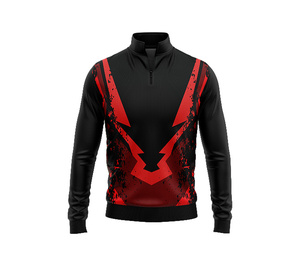 Custom Sublimation Quarter Zip <b>Jacket</b> for <b>Men</b> & Women Youth Sportswear Quick Dry Team <b>Pullover</b> - Product Image 1