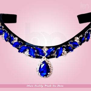 Élégante bride de cheval en cuir avec mèche frontale en cristal champagne doré en forme de goutte, à fixation rapide, pour équipement équestre scintillant - Product Image 3