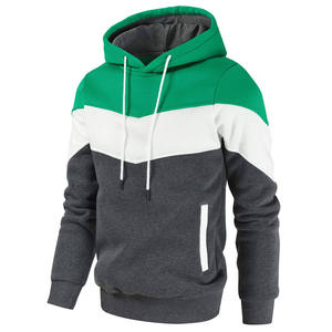 Sudadera con Capucha para Hombre, Diseño Color Block, Corte Regular, Tejido Casual 100% Algodón, Ropa de Invierno Transpirable con Bolsillo, Tejido de 340g - Product Image 1