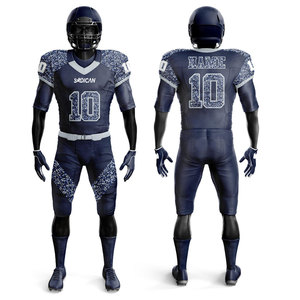Uniformes de football américain de haute qualité en gros, tailles et couleurs personnalisées, commandes en gros acceptées pour les écoles/les clubs/les équipes, 100% - Product Image 1