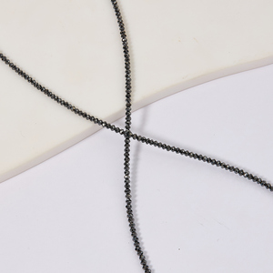 Collar de Diamantes Negros Naturales de 50 Quilates, Corte Redondo, Auténtico, con Gemas Negras Brillantes de Color Negro Medianoche - Product Image 3