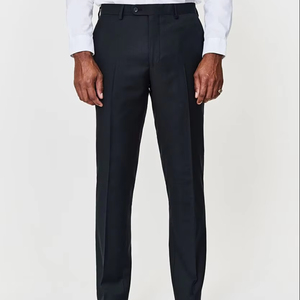 Pantalon de Costume Homme Grande Taille Plissé à la Taille Extensible 4 Directions Coupe Droite Haut de Gamme Automne Hiver - Product Image 1