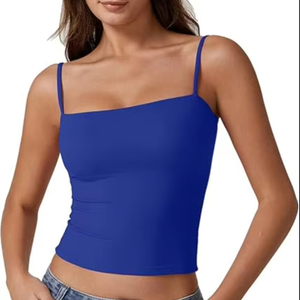Custom Women's Tank <b>Tops</b> Breathable Camisole Built-In <b>Bra</b> One-Piece Knitted Undershirt Summer Layering Factory Women's Clothing - Product Image 1