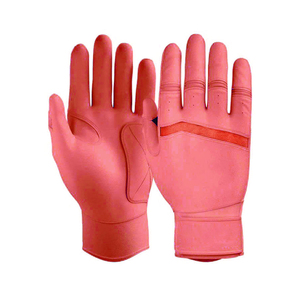 Hot Sale OEM Custom High Grip Professional Batting <b>Glove</b> Manufacturers High Quality Red Sheepskin <b>Baseball</b> <b>Gloves</b> - Product Image 1