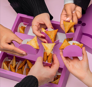 Confezionamento eco-friendly usa e getta per prodotti da forno, laminazione opaca, carta per pasticceria, divisori di carta, crêpe, <span class=keywords><strong>Burger</strong></span> di cioccolato - Product Image 2