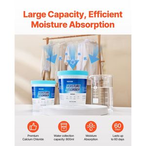 Ciao-capacità 16.2 oz assorbitore di umidità 2 confezioni senza profumo aria fresca riutilizzabile Area di stoccaggio a lungo termine per uso domestico - Product Image 2