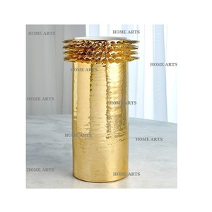 Antique Design Brass Flower <b>Vases</b> <b>Set</b> Of 2 Different Size Round Shape Flower <b>Vase</b> At Best Price In India - Product Image 3