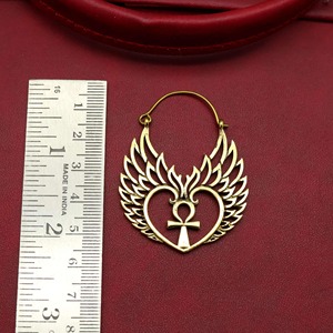 Pendientes de latón estilo aro de Metal Craft, estilo minimalista, acabado liso, precio de fábrica al por mayor, artículo pendientes de latón - Product Image 4