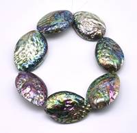 Perles de coquille d'ormeau naturelles sélectionnées à la main, pierres précieuses 35x50MM, coquille de Paua multicolores, perles en vrac pour la création de bijoux