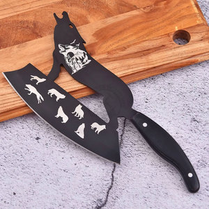 Couteau de cuisine laser à lame fixe entièrement intégrée en acier D2, manche en Micarta, couteau à découper la viande ambidextre fait main, tendance du moment - Product Image 5