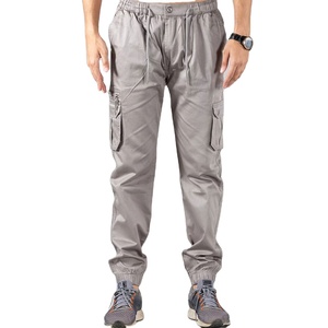 Nouveauté MATEX SPORTS Pantalon cargo en toile pour homme avec taille élastique, design léger, respirant et confortable pour l'été - Product Image 1