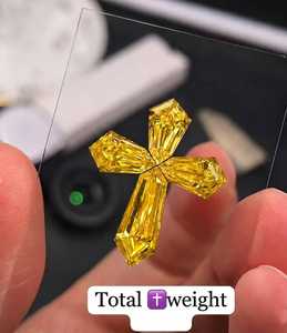 925 Sterling Silver Lab grown Diamond <b>Cross</b> Pendant <b>Charm</b> Gold Plated Rhodium Plated Rose Gold Plated Unisex Jewellery - Product Image 3