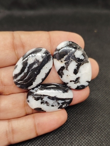 Wholesale Zebra Jasper Loose Gemstones Cabochons Hand Polished Flat Backs for Jewelry Making - Product Image 2