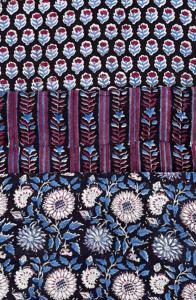 Hand Block Printed Multi Color Combed Cotton Eco-friendly Voile Fabric Dress Shirt Curtain Cover <b>Sewing</b> Garment Girls <b>Bag</b> - Product Image 5
