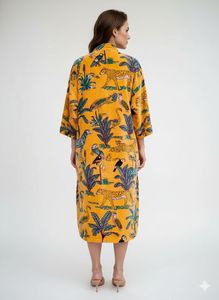 ชุดกิโมโนผ้ากำมะหยี่พิมพ์ลาย ซับในผ้าฝ้ายอินเดีย สไตล์โบโฮ คลาสสิก สวยหรู เซ็กซี่ ของขวัญสำหรับผู้ใหญ่ ฤดูหนาว - Product Image 2