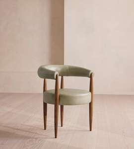 Chaise de salle à manger de luxe en teck massif avec coussin en cuir – Fabricant de mobilier moderne en bois pour restaurants et hôtels - Product Image 6